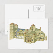 Carte Postale Cathédrale romane de Saint Jacques de Compostelle. (Devant / Derrière)