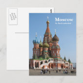 Carte Postale Cathédrale Saint-Basile de Moscou (Devant / Derrière)