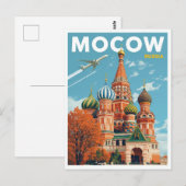 Carte Postale Cathédrale Saint-Basile de Moscou (Devant / Derrière)