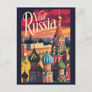 Carte Postale Cathédrale Saint-Basile de Russie Illustration Voy
