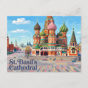 Carte Postale Cathédrale Saint-Basile Russie
