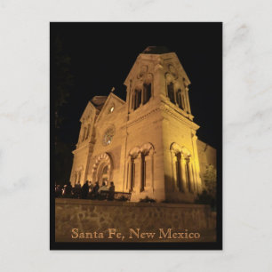 Carte Postale Cathédrale Saint François Père Noël Fe Nouveau-Mex