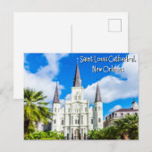 Carte Postale Cathédrale Saint-Louis de La Nouvelle-Orléans Loui (Devant / Derrière)