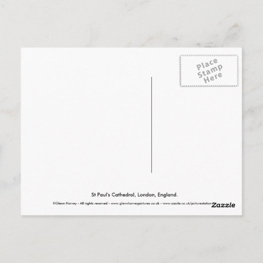 Carte Postale Cathédrale Saint-Paul (Dos)