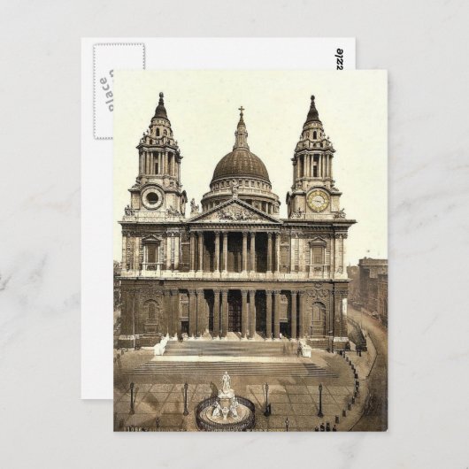 Carte Postale Cathédrale Saint-Paul, West Front, Londres, Anglet (Devant / Derrière)