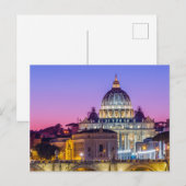 Carte Postale Cathédrale Saint-Pierre Cité du Vatican Rome crépu (Devant / Derrière)