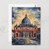 Carte Postale Cathédrale Saint-Pierre du Vatican (Devant / Derrière)