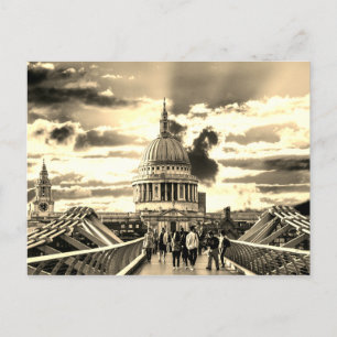 Carte Postale Cathédrale St Paul, Londres Sepia
