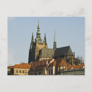Carte Postale Cathédrale St Vitus et Château de Prague, l'un des
