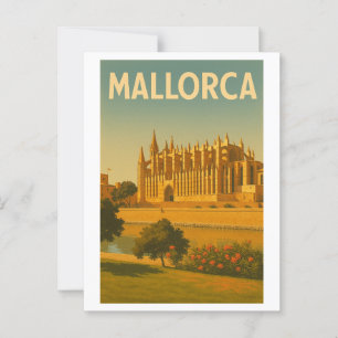 Carte Postale Cathédrale Vintage Retro de Majorque