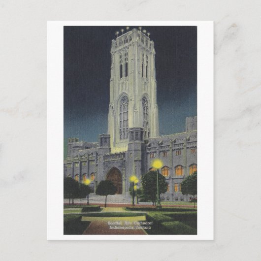 Carte Postale Cathédrale Vintage Scottish Rite, Indianapolis (Devant)