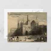 Carte Postale Cathédrales d'Angleterre série : Rochester 1836 (Devant / Derrière)