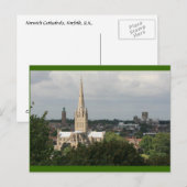 Carte Postale Cathédrales de Norwich. (Devant / Derrière)