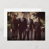 Carte Postale Catherine William Harry Meghan Long Walk 2022 (Devant / Derrière)