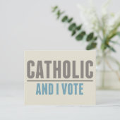 Carte Postale Catholic And I Vote (Debout devant)