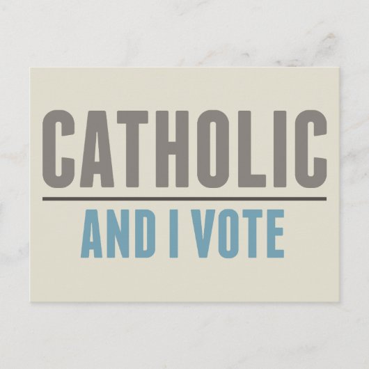 Carte Postale Catholic And I Vote (Devant)
