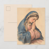 Carte Postale Catholic Vierge Marie Douleur Vintage (Devant / Derrière)