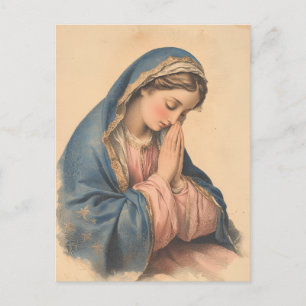 Carte Postale Catholic Vierge Marie Douleur Vintage