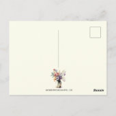 Carte Postale Catholique Sainte-Padre Pio Citation Florale (Dos)