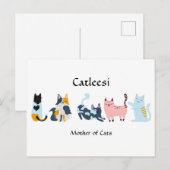 Carte Postale Catleesi, Mère des Chats (Devant / Derrière)