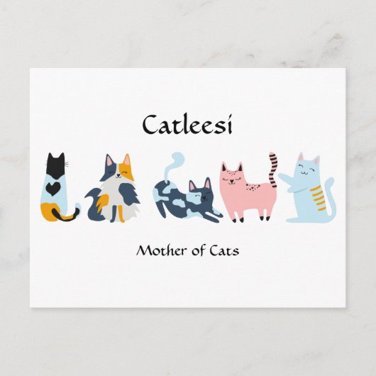 Carte Postale Catleesi, Mère des Chats (Devant)