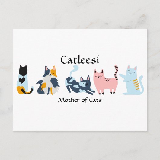 Carte Postale Catleesi, Mère des Chats (Devant)