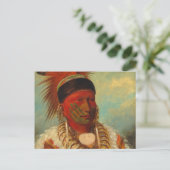 Carte Postale Catlin - The White Cloud, chef de l'Iowas (Debout devant)