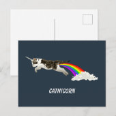 Carte Postale Catnicorn - I Poop Rainbow (Devant / Derrière)