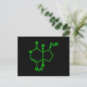 Carte Postale Catnip Nepetalactone Formule chimique moléculaire (Debout devant)