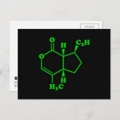Carte Postale Catnip Nepetalactone Formule chimique moléculaire (Devant / Derrière)