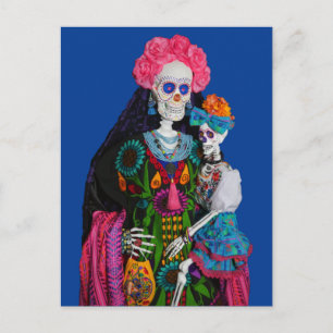 Carte Postale Catrina et Calavera enfant Sugar toile crâne