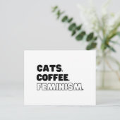 Carte Postale Cats Café Féminisme (Debout devant)