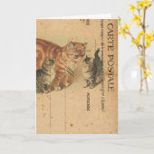 Carte Postale Cats Digital Art Birthday (Fleur jaune)