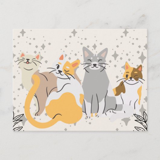 Carte Postale Cats group (Devant)