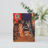 Carte Postale Cats Tea Party par Louis Wain Card (Debout devant)
