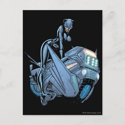 Carte Postale Catwoman et vélo (Devant)
