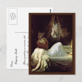 Carte Postale Cauchemar De Füssli Johann Heinrich (Meilleure Qua (Devant / Derrière)