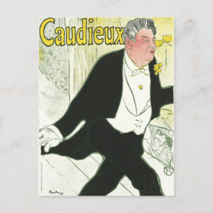 Carte Postale Caudieux par Toulouse Lautrec, Art Nouveau ancien