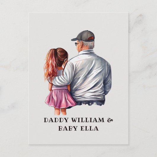 Carte Postale Caution père et fille (14) (Devant)