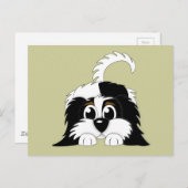 Carte Postale Cavachon de dessin mignon (Devant / Derrière)