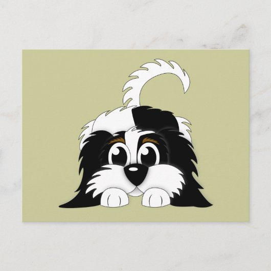 Carte Postale Cavachon de dessin mignon (Devant)