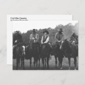Carte Postale Cavalerie de guerre civile (Devant / Derrière)