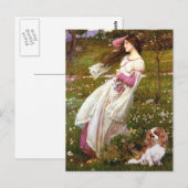 Carte Postale Cavalier 2 (Bl) - Fleurs à vent (Devant / Derrière)