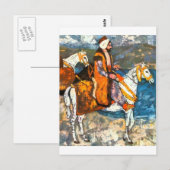Carte Postale Cavalier arabe (Devant / Derrière)