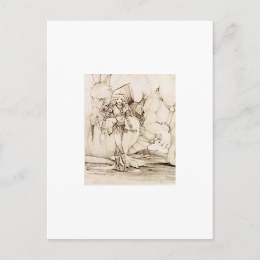 Carte Postale Cavalier de dragon (Devant)