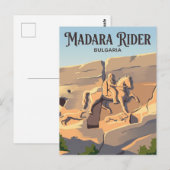 Carte Postale Cavalier de Madara Bulgarie (Devant / Derrière)