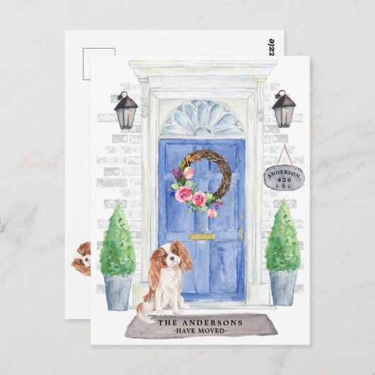 Carte postale Cavalier King Charles Moving (Devant / Derrière)