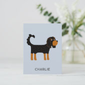 Carte Postale Cavalier King Charles Spaniel Chien Personnalisé (Debout devant)