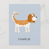 Carte Postale Cavalier King Charles Spaniel Chien Personnalisé (Devant)