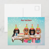 Carte Postale Cavalier King Charles Spaniel de anniversaire (Devant / Derrière)